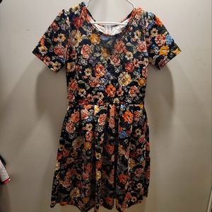Lularoe Amelia Quilted Floral Design